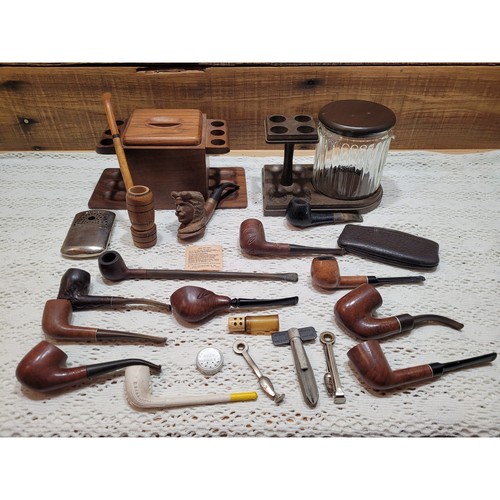 Vintage tobacco pipe lot with - lot,